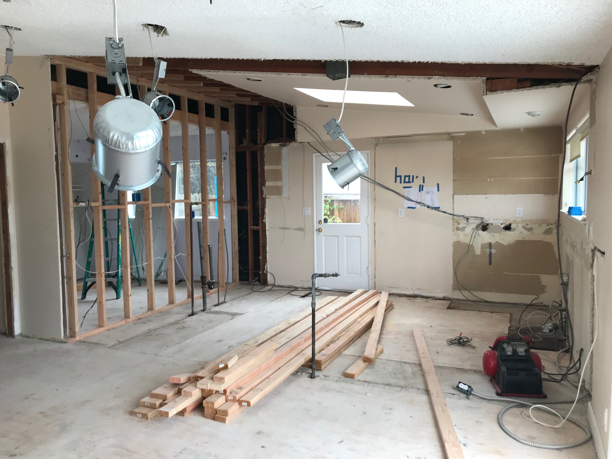 Finished kitchen with appliances